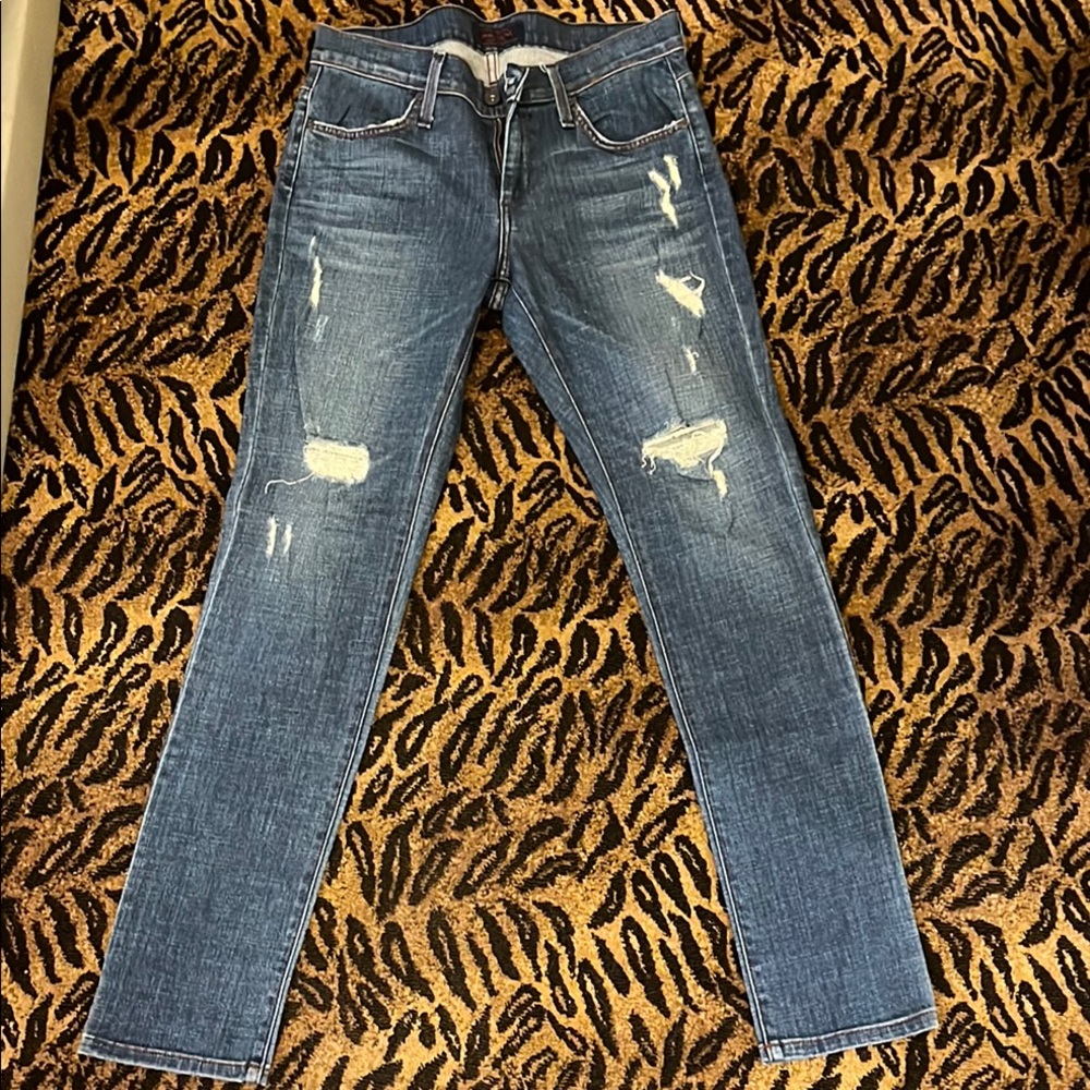 Stylish Blue Distressed Men's Jeans